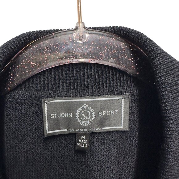 St. John Sport Thick Santana Knit Sweater Jacket Cardigan Coat - Picture 8 of 8